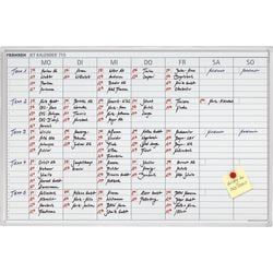 Franken Wandmontage Jaarplanner JK715 Wit, Zilver 90 x 60 cm