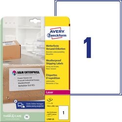 Adresetiketten Avery wit 25 stuks weerbestendig
