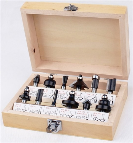 Hikoki Accessoires Hikoki freesset 12-delig 8mm schacht