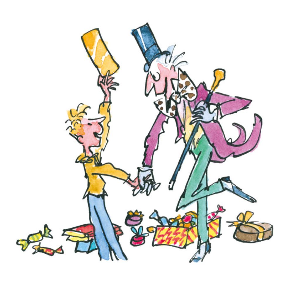 Kaart+envelop Roald Dahl Sjakie. 16x16