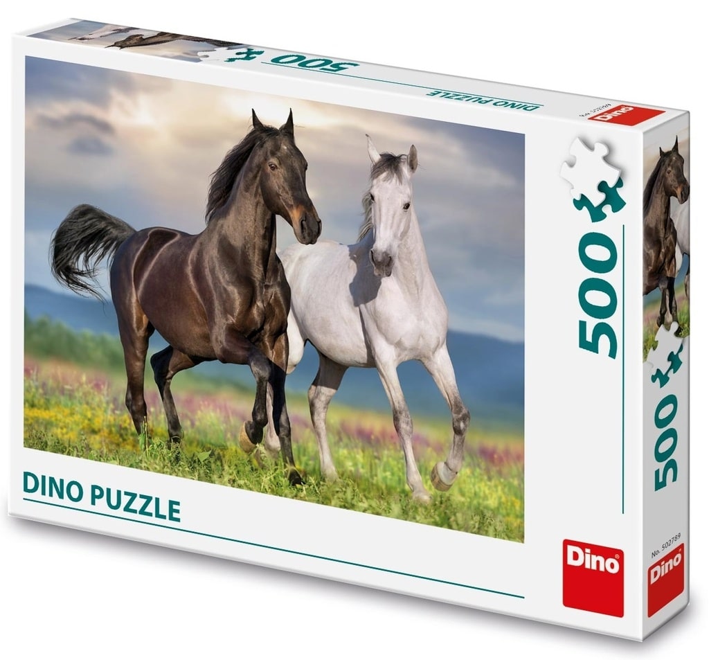 DinoToys Dino puzzel van 2 liefdevolle paarden - 500 stukjes