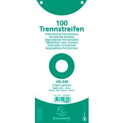 Scheidingsstroken Exacompta Premium 13305B Kaart Wit