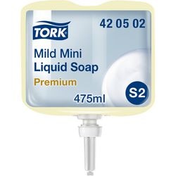 Vloeibare handzeep Tork S2 Premium Mild Mini 475 ml wit