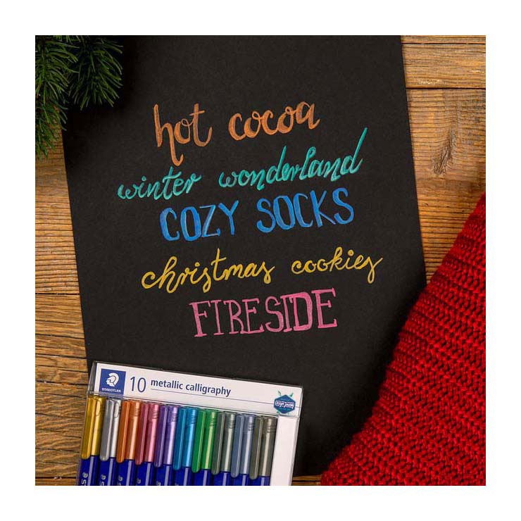 STAEDTLER metallic calligraphy pen set 10 kleuren