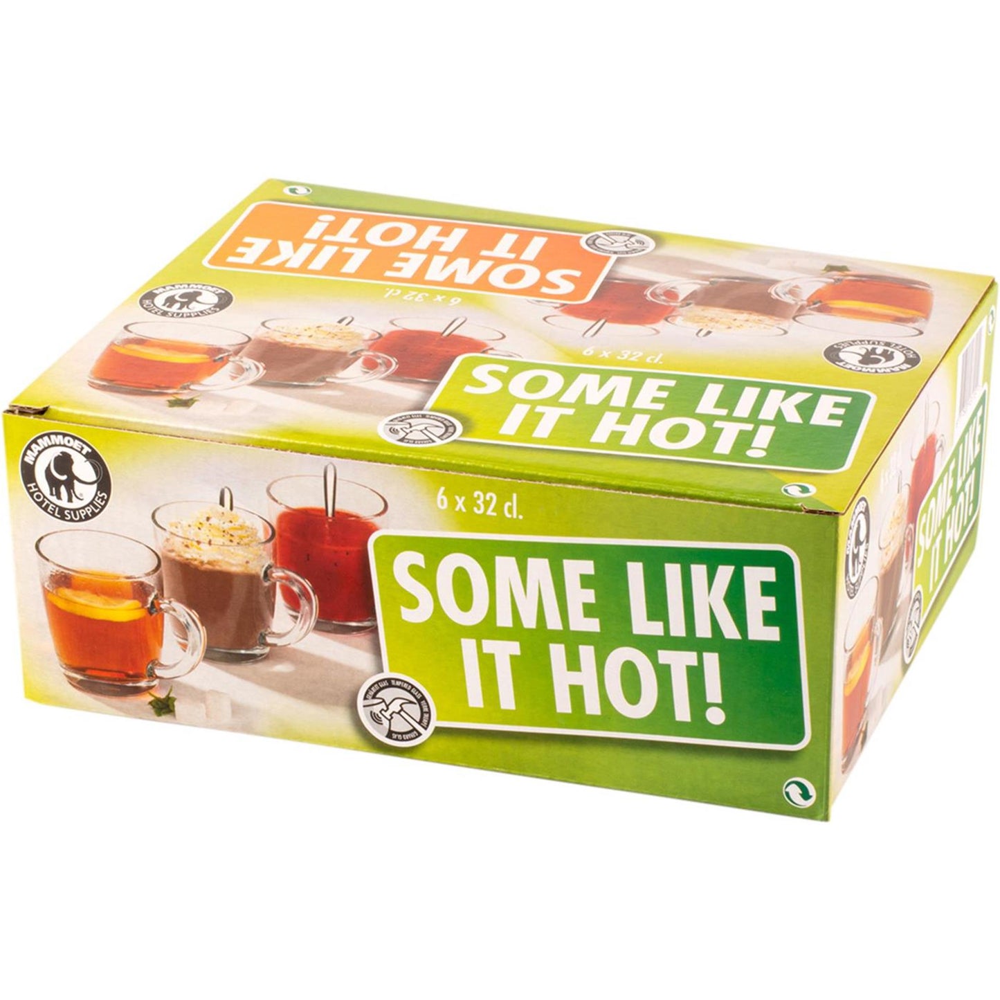 Mammoet Theeglas some like it hot 32cl 6 stuks