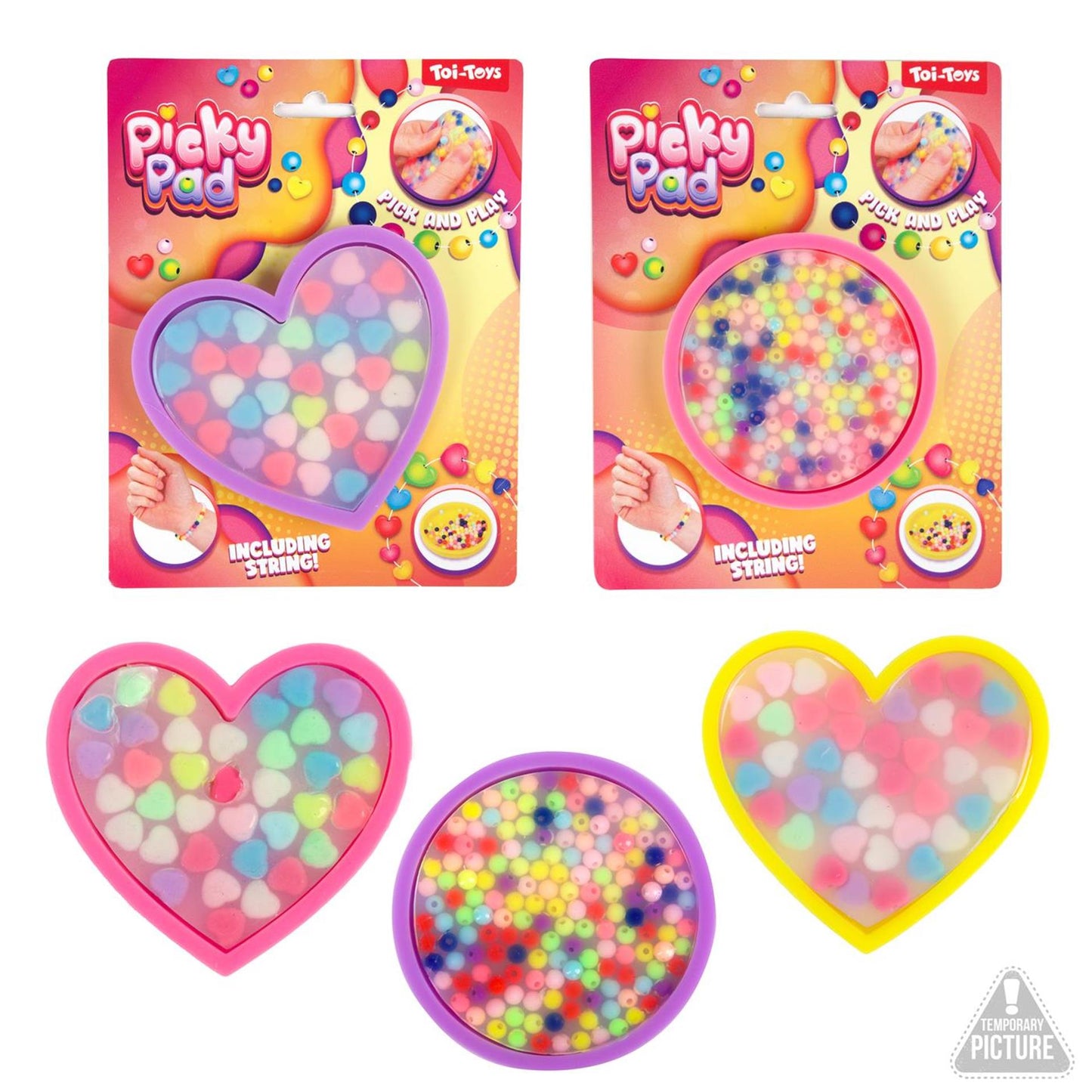 Toi-Toys Fun picky pad hart cirkel met kralen