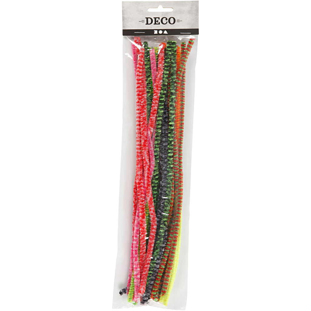 Creativ Company Https: www.cchobby.nl chenille-gestreept-l-30-cm-dikte-6-mm-diverse-kleuren-30-div-1-doos
