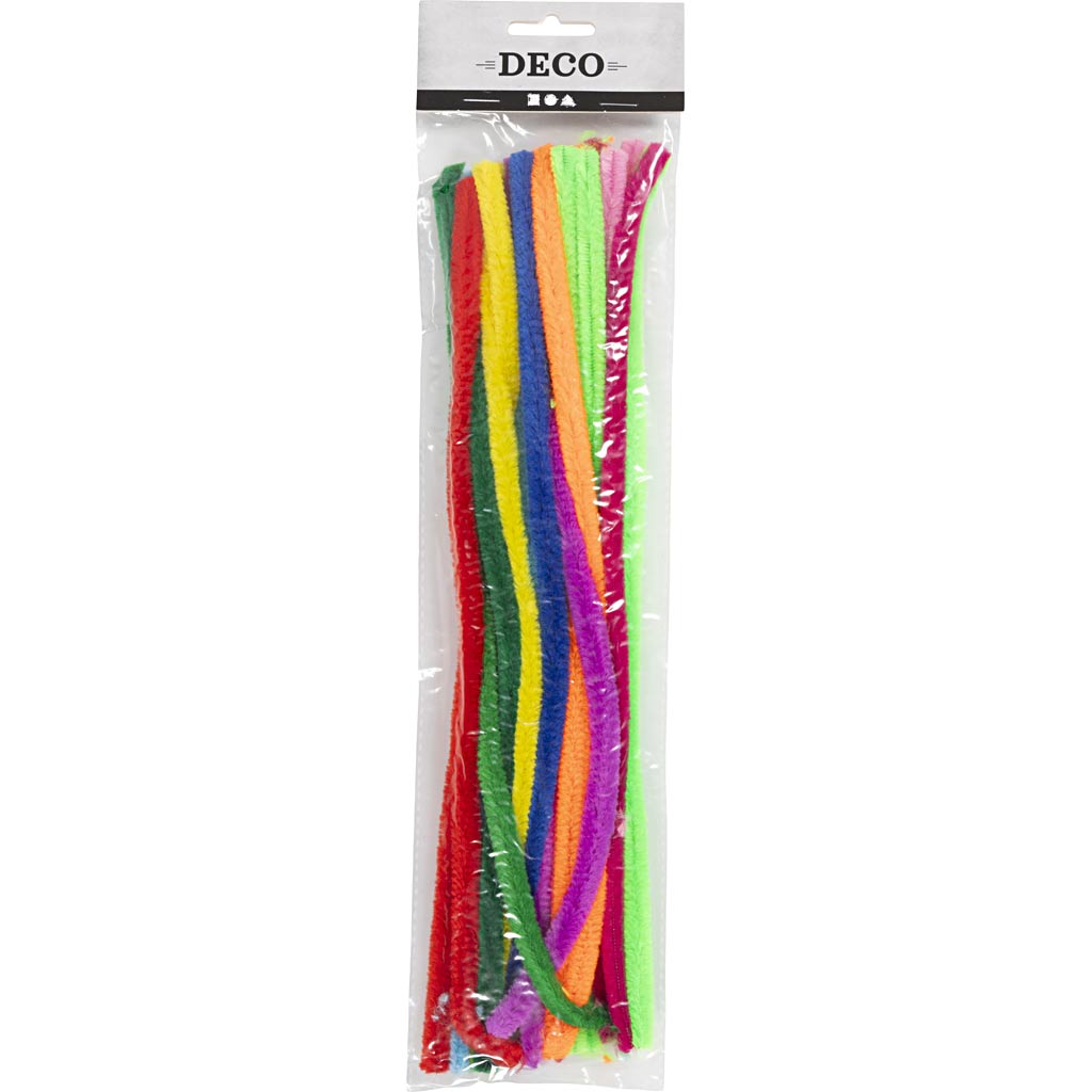 Creativ Company Https: www.cchobby.nl chenille-l-30-cm-dikte-9-mm-diverse-kleuren-25-div-1-doos