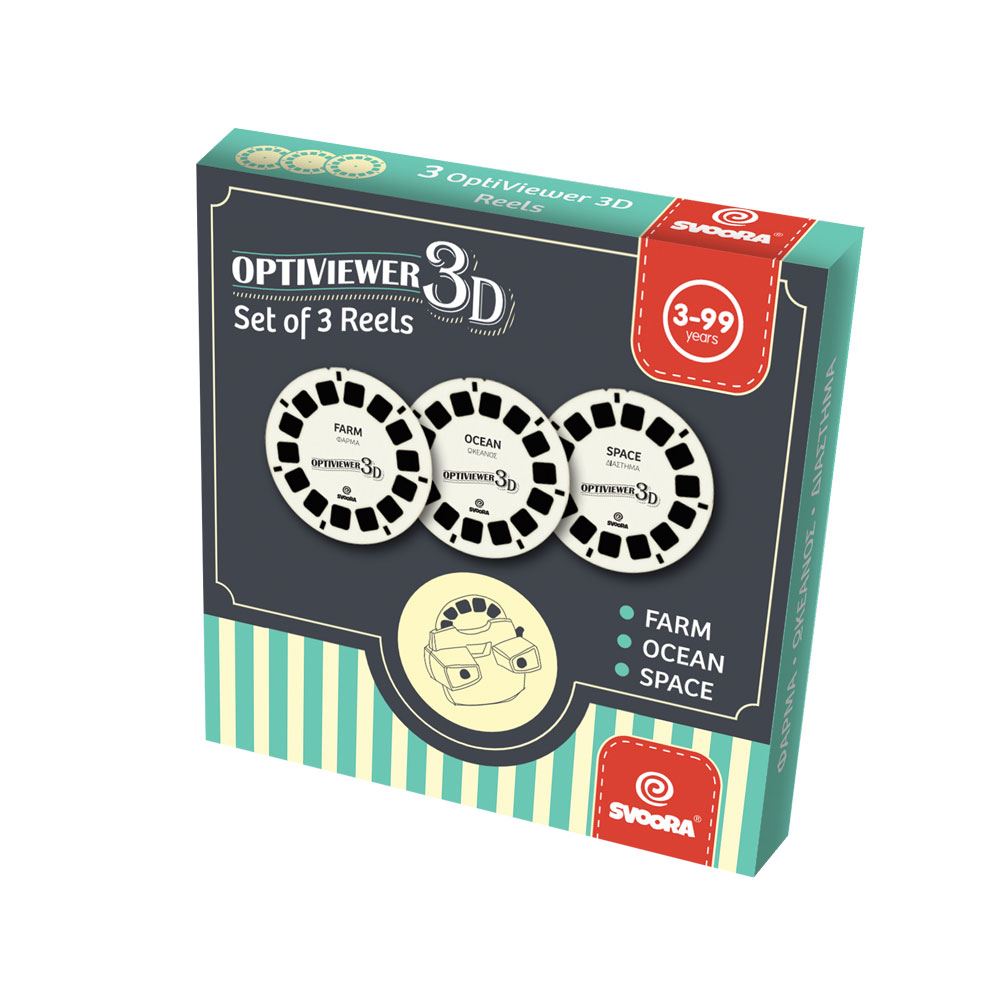 3D Optiviewer set schijven. Farm, Ocean,