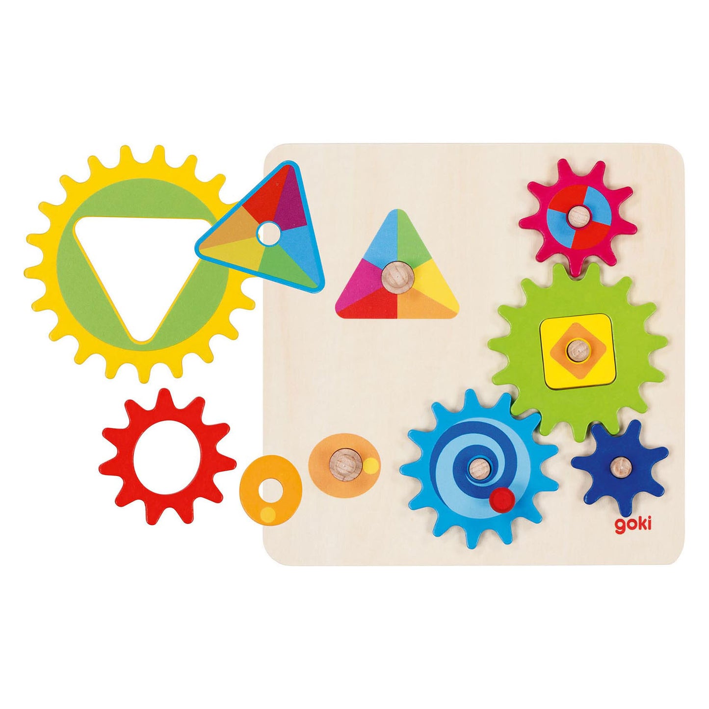 Goki Tandwielspel, 10-delig, hout, 2+