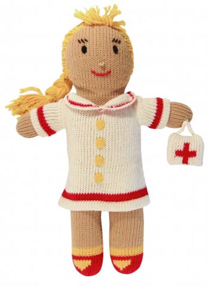 Knuffel gebreid zuster Nancy ca 36 cm