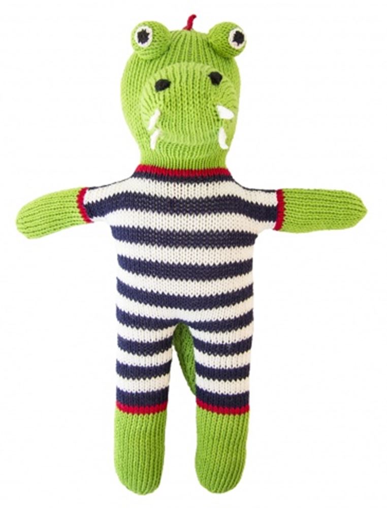 Knuffel gebreid krokodil Sam 36 cm