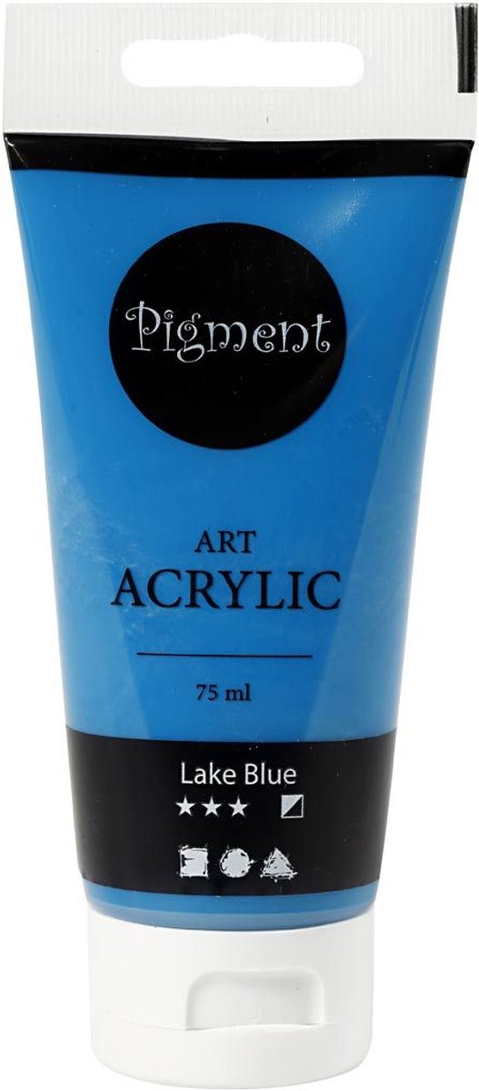 Pigment Art Acrylverf - lake blue - semi-dekkend - - 75 ml