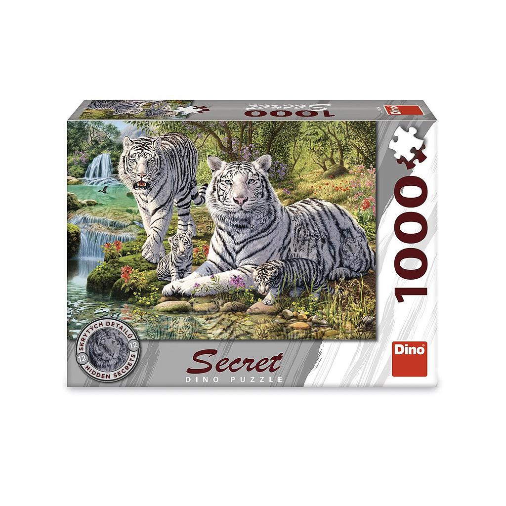 DinoToys Dino secret puzzel van witte tijgers - 1000 stukjes