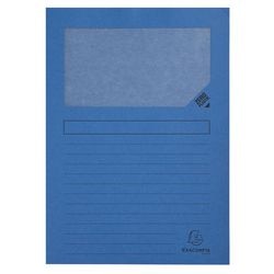 L-hoesjes 50102E 31x22cm donkerblauw venster beschrijfbaar