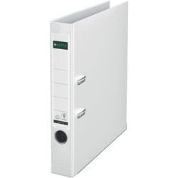 Ordner Leitz 1015 plastic breedte 5,2cm wit insteeketiket grijpgat
