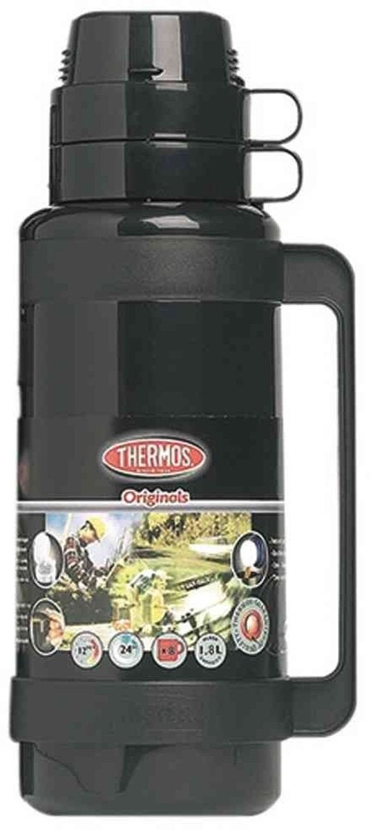 Thermos Zwarte 1.8l plastic geïsoleerde fles - - 061080