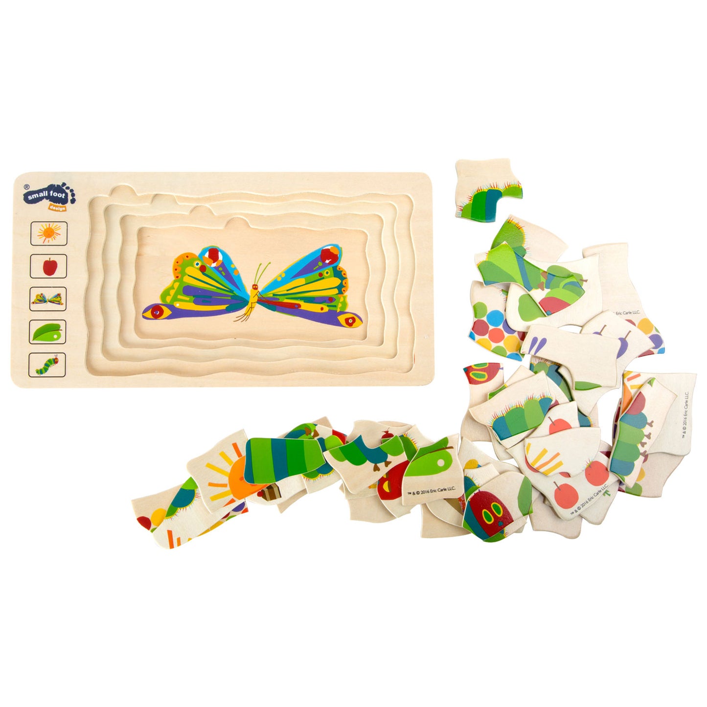 Small Foot - rupsje nooitgenoeg lagenpuzzel, 36dlg.