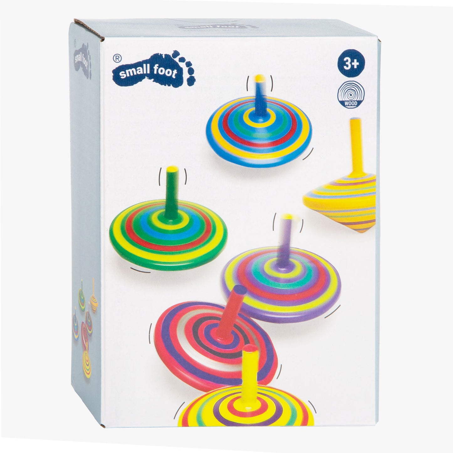 Small Foot - houten tol met strepen, 6st.