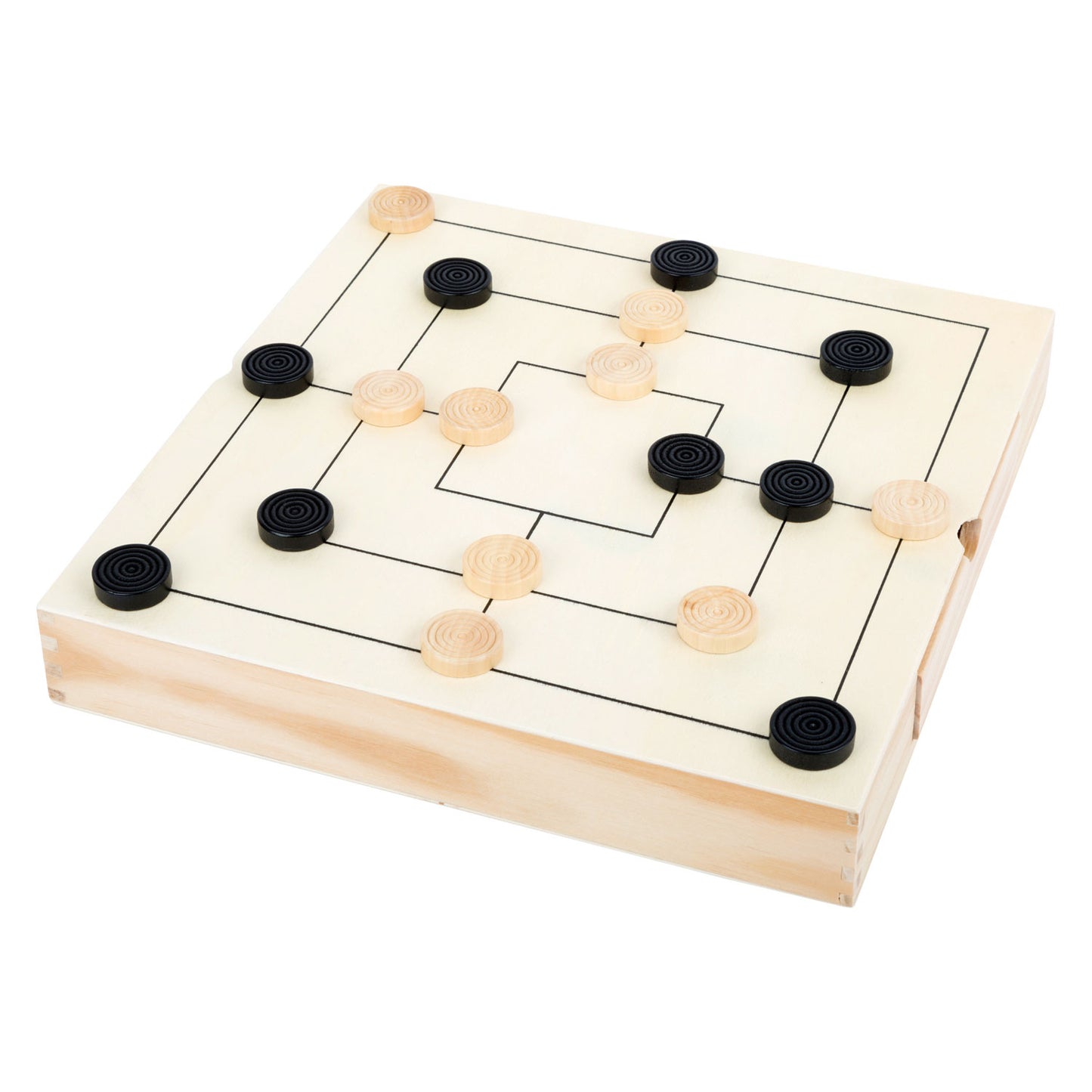 Small Foot - spellendoos 3in1 schaken dammen molenspel