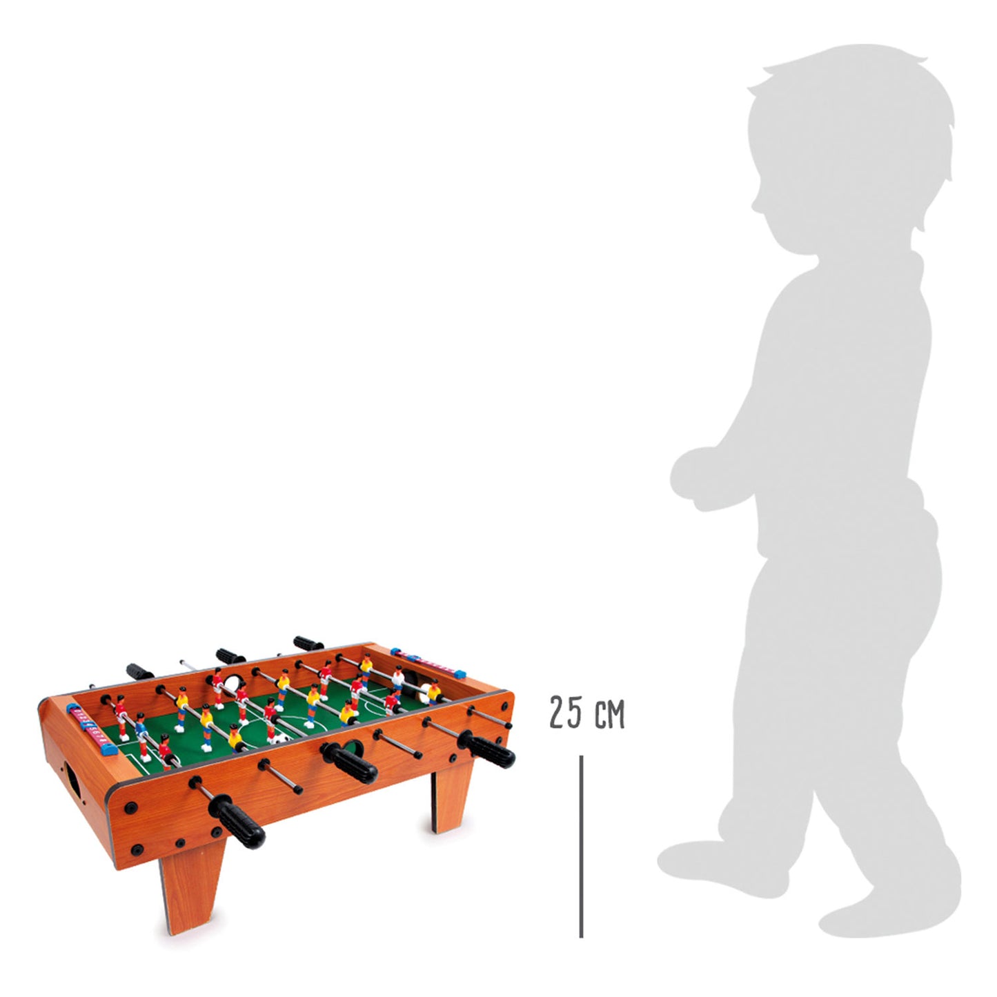 Small Foot - houten tafelvoetbal bruin klein