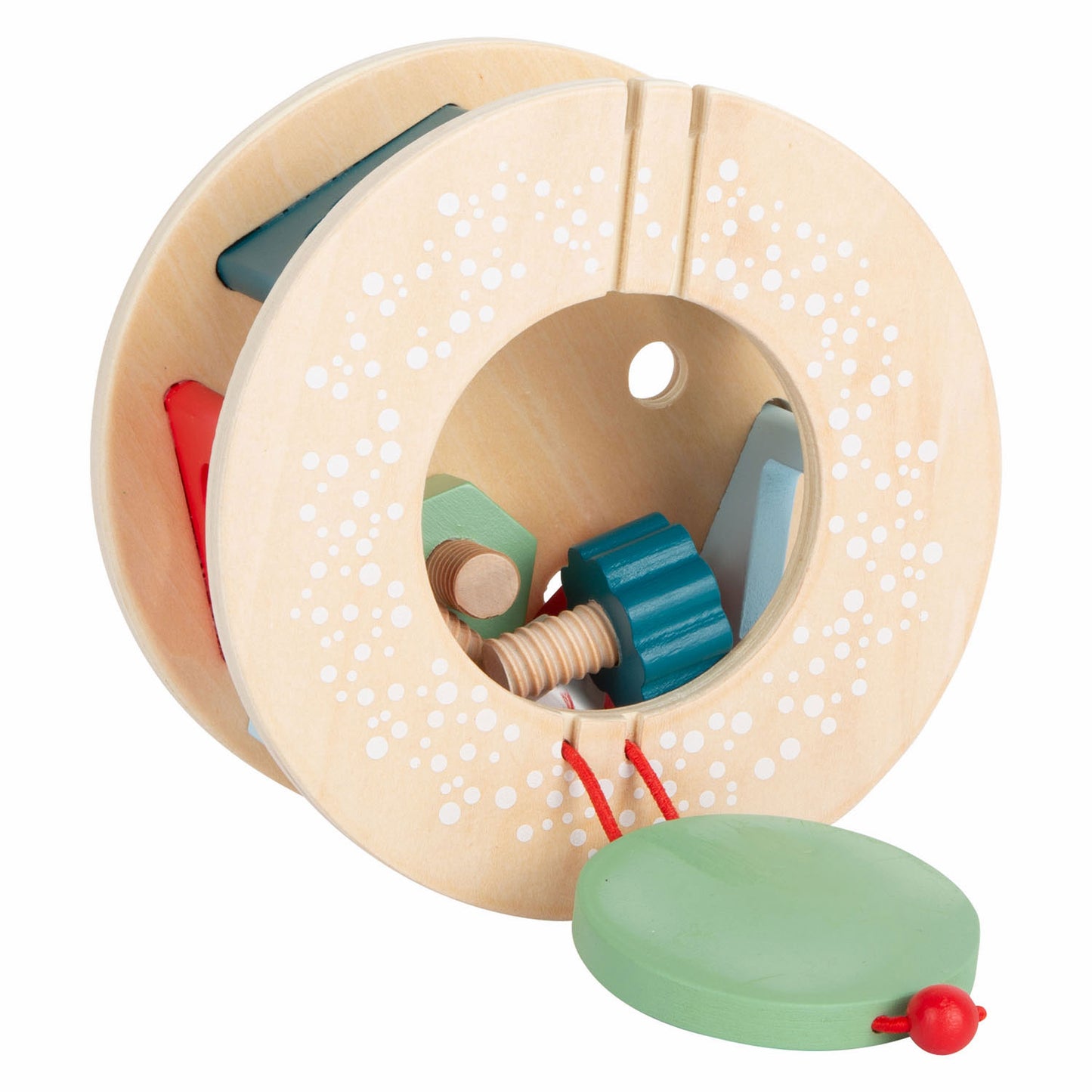 Small Foot - houten trekfiguur vormenstoof slak, 6dlg.