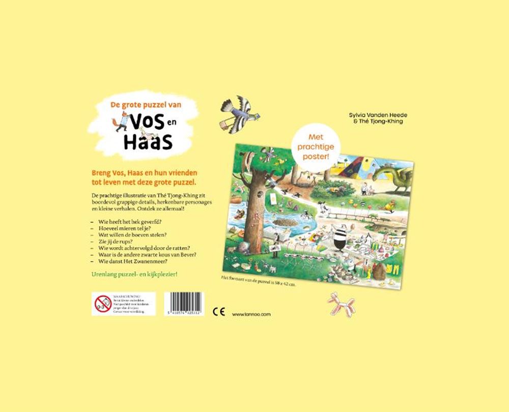 Lannoo De grote puzzel van vos en haas (100 stukken)