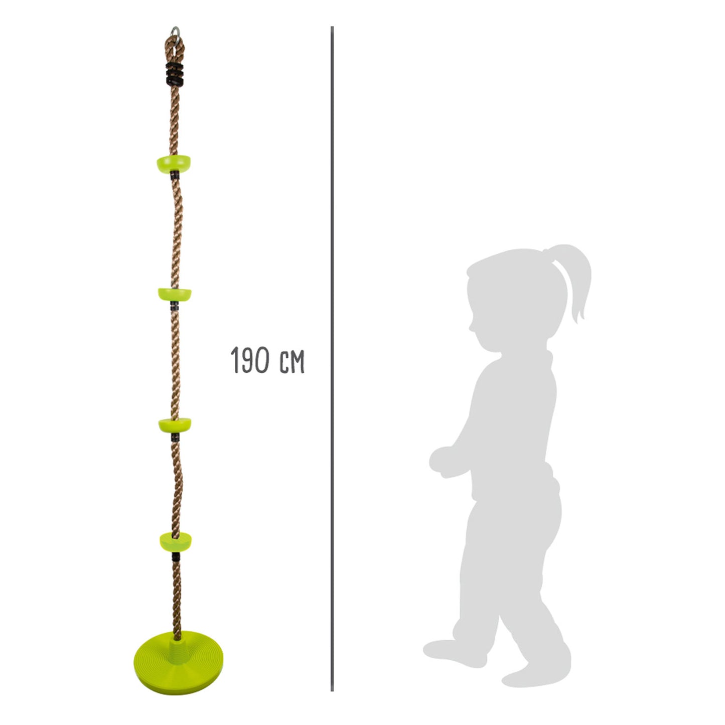 Small Foot - klimtouw en schommel 2in1 groen, 190cm