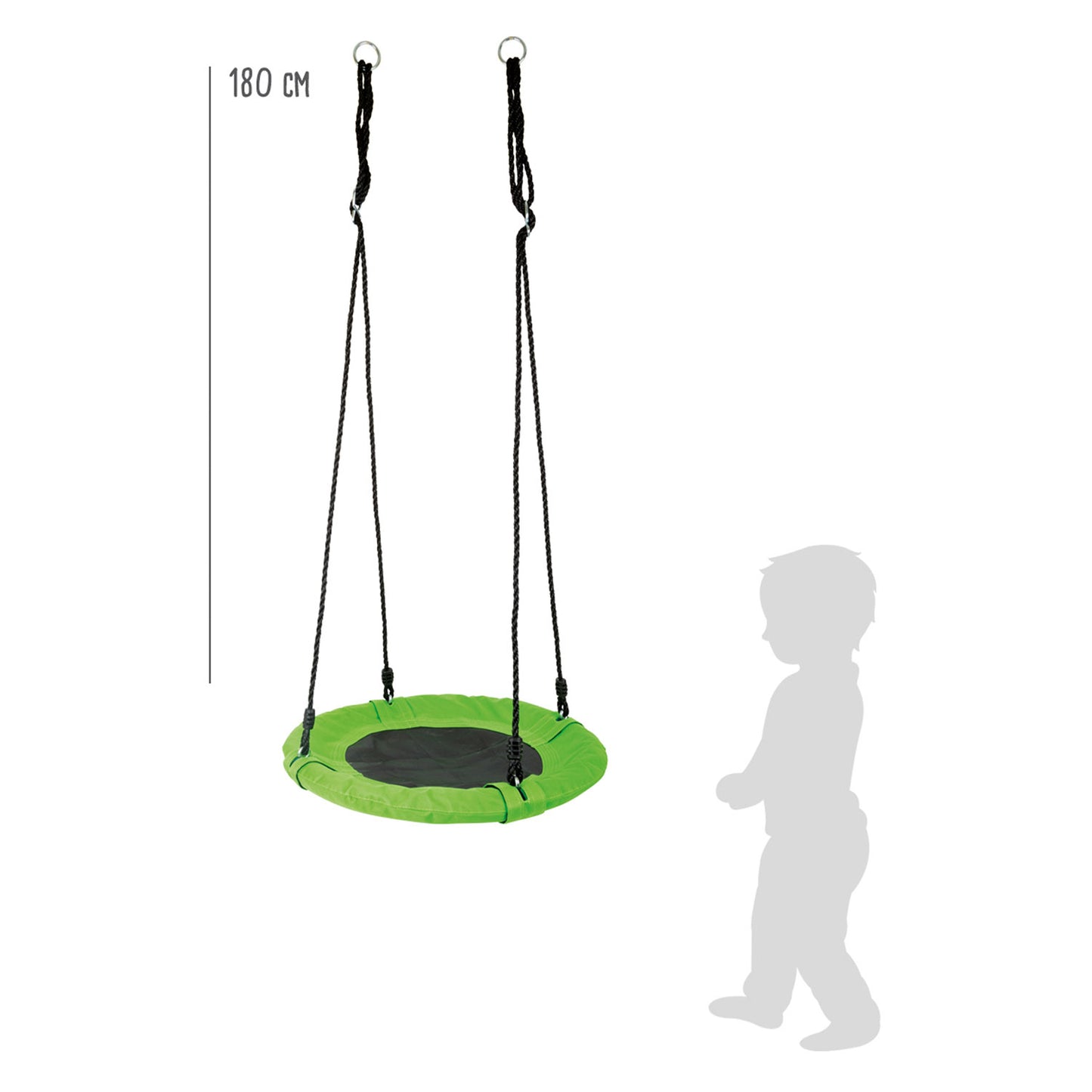 Small Foot - nestschommel groen, 62cm