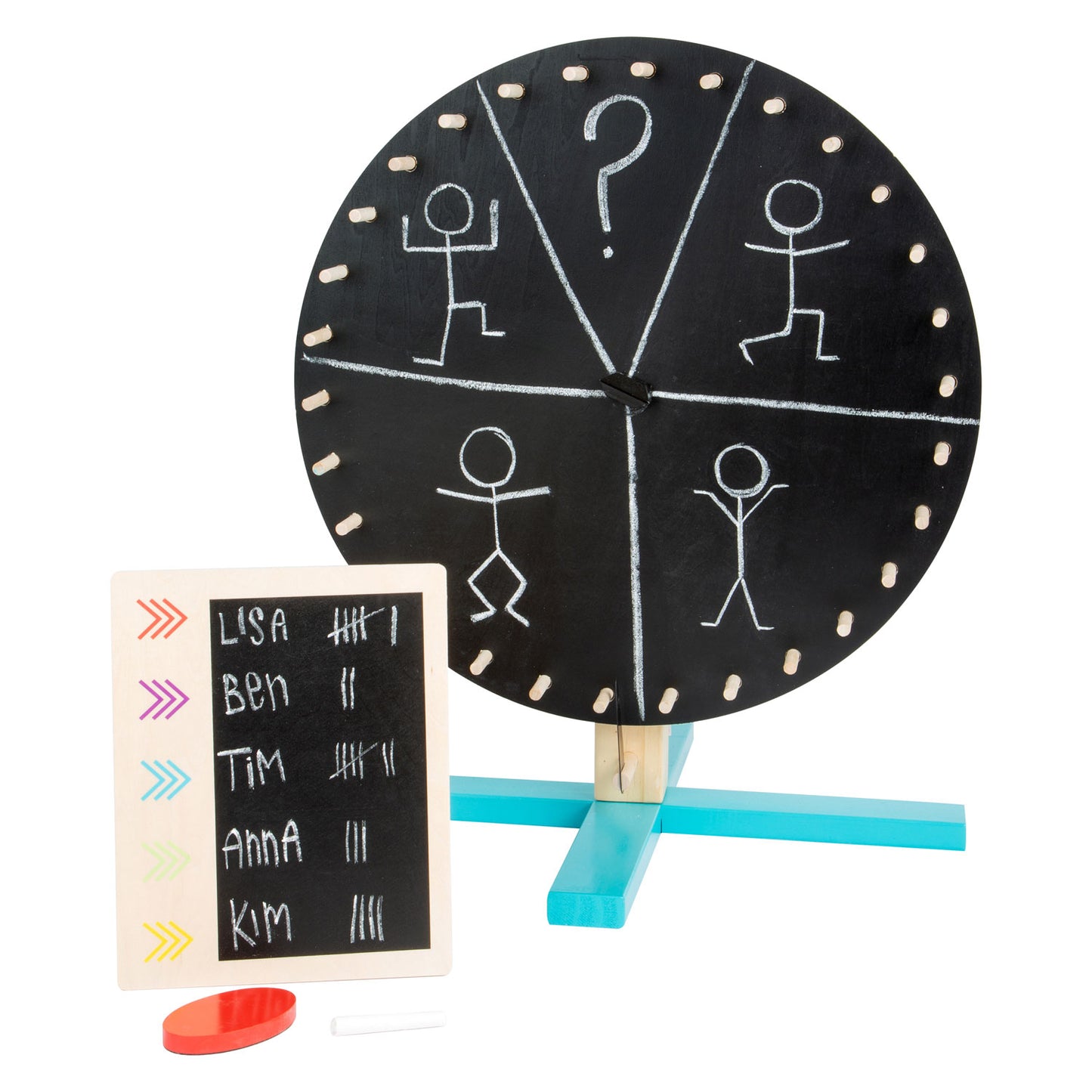 Small Foot - houten rad van fortuin, 4dlg.