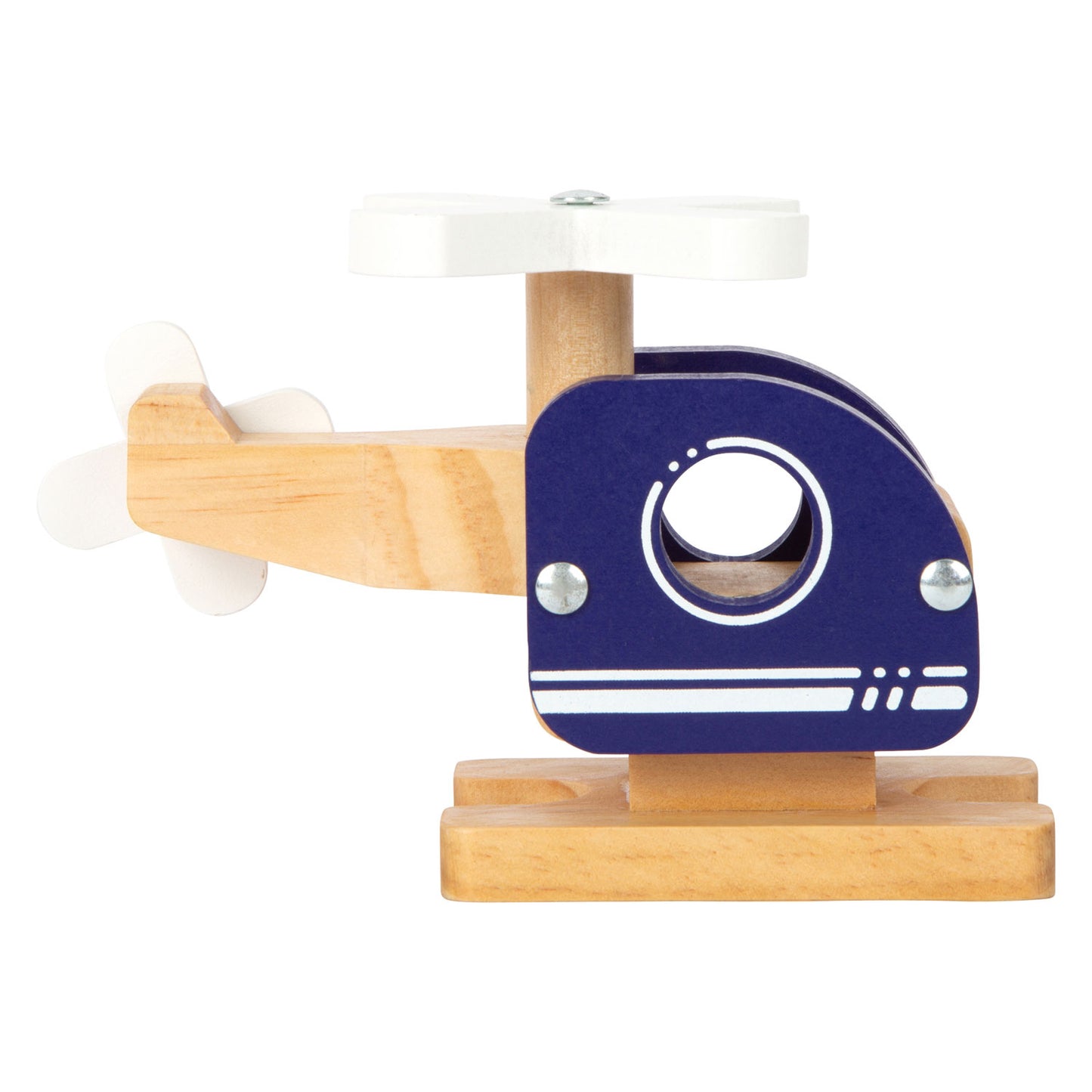 Small Foot - houten helikopter blauw