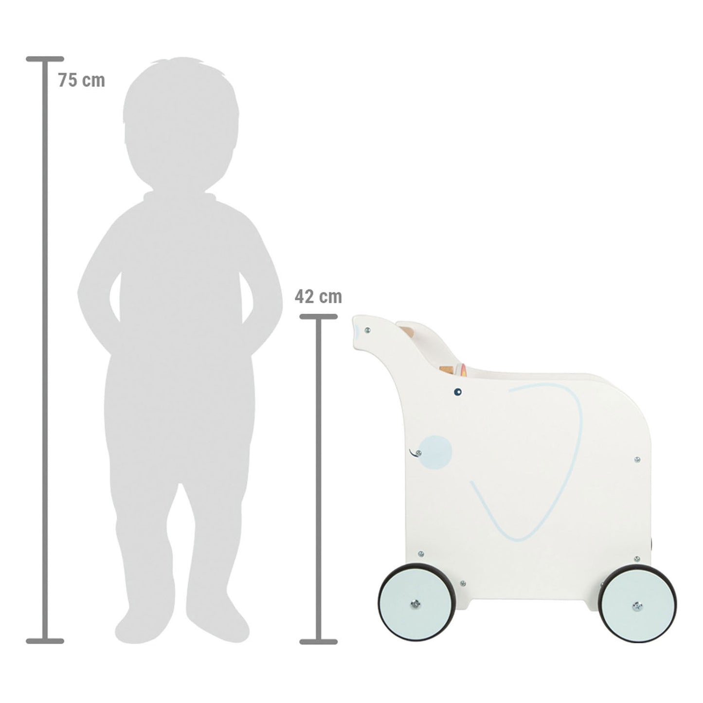 Small Foot - baby walker speelgoedkist olifant