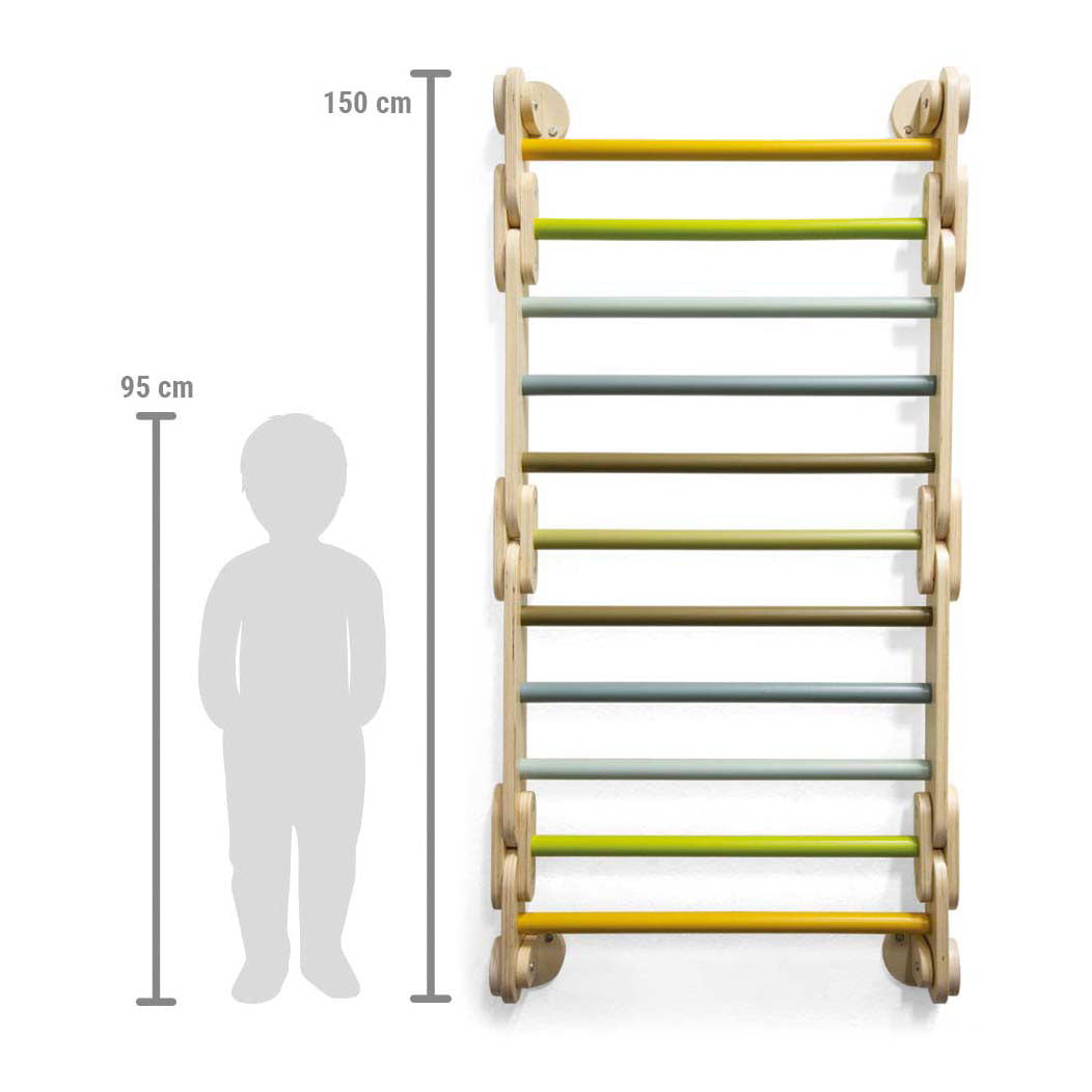 Small Foot - houten klimrek 2in1 driehoek en wandrek adventure