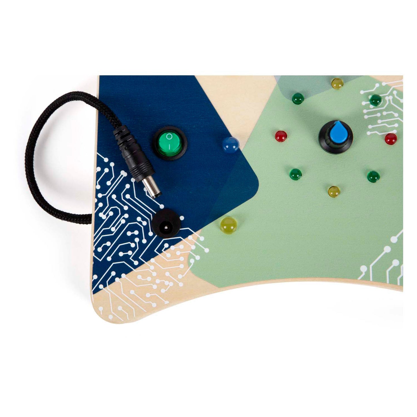 Small Foot - houten led activiteitenbord met licht en schakelaars