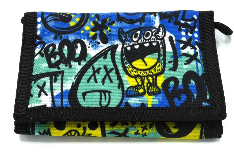 Jim Jam Kinder portemonnee met een graffiti opdruk