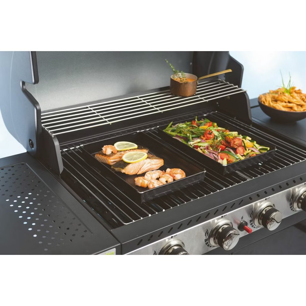 NoStik barbecue en ovenschaal 28x35x4 cm zwart