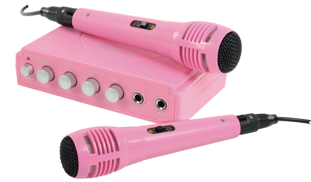 K ouml;nig König hav-km11p karaoke mixer roze