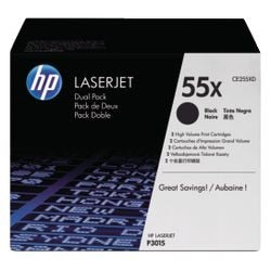 Tonercartridge HP CE255XD zwart twinpack