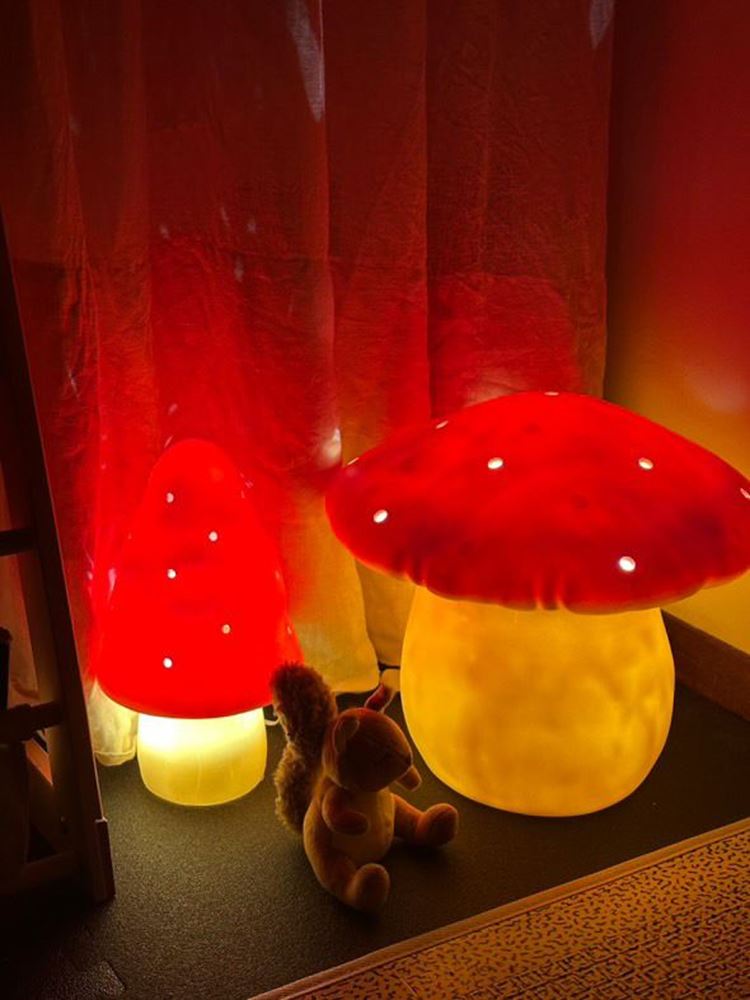 Egmont Lamp Paddenstoel Rood+dimmer.