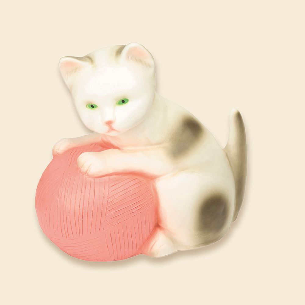 Egmont Lamp Kat met bol wol. Roze.