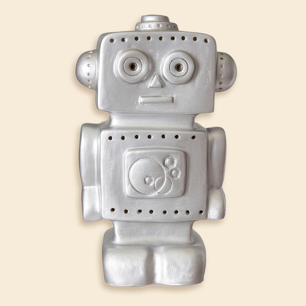 Egmont Lamp Robot Zilver. 33x18x10