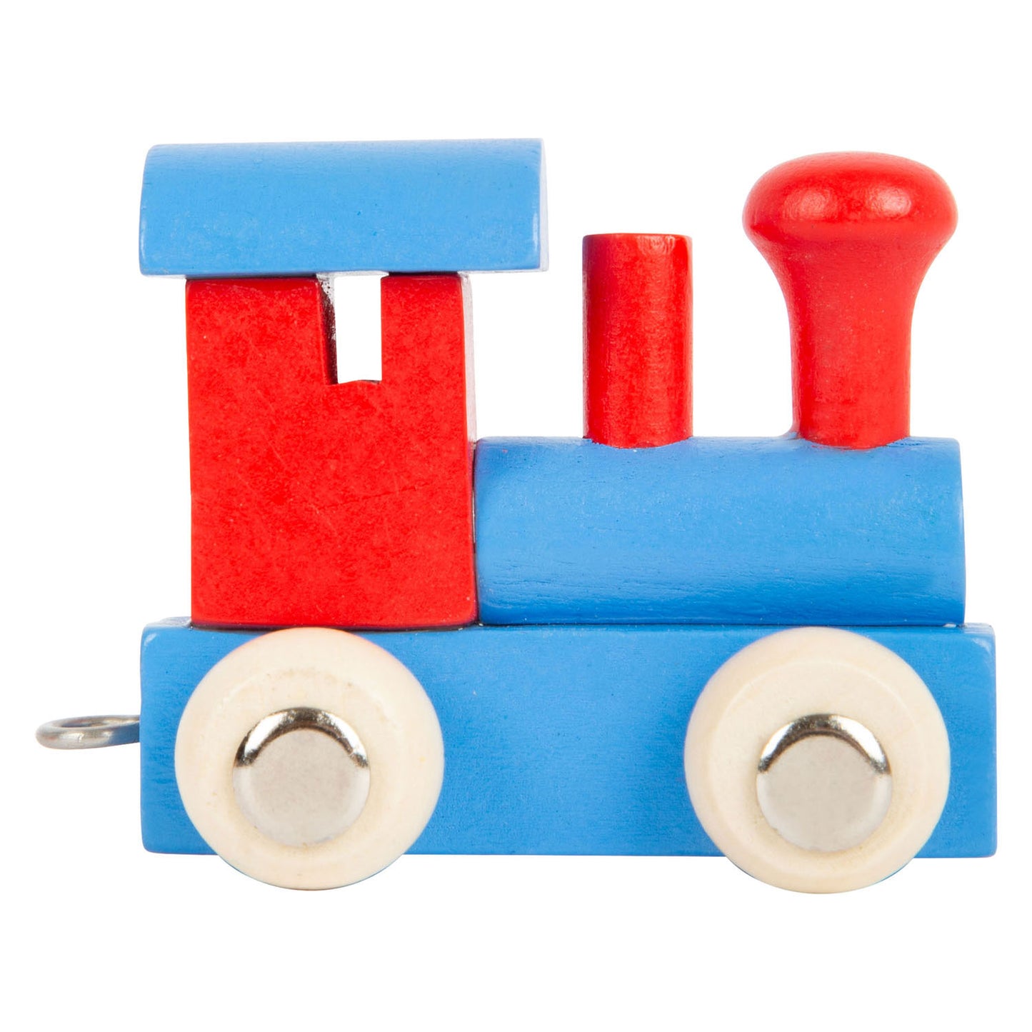Small Foot - houten lettertrein locomotief rood blauw - 12