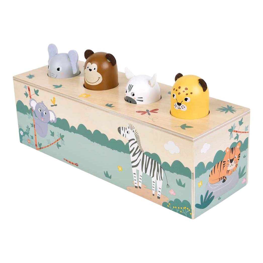 Small Foot - houten dansende dieren met geluiden safari fsc