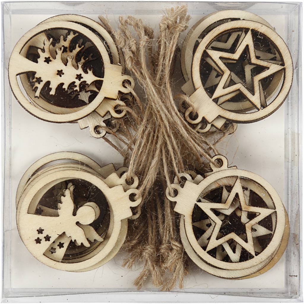Creativ Company Https: www.cchobby.nl hangende-kerstdecoratie-d-3-cm-dikte-2-7-mm-24-stuk-1-doos