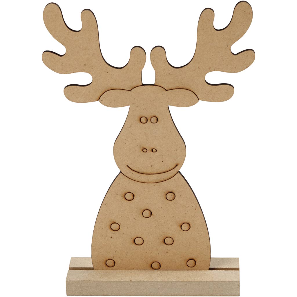 Creativ Company Https: www.cchobby.nl kerstfiguur-rendier-h-15-cm-d-3-cm-b-11-cm-dikte-3-mm-1-stuk
