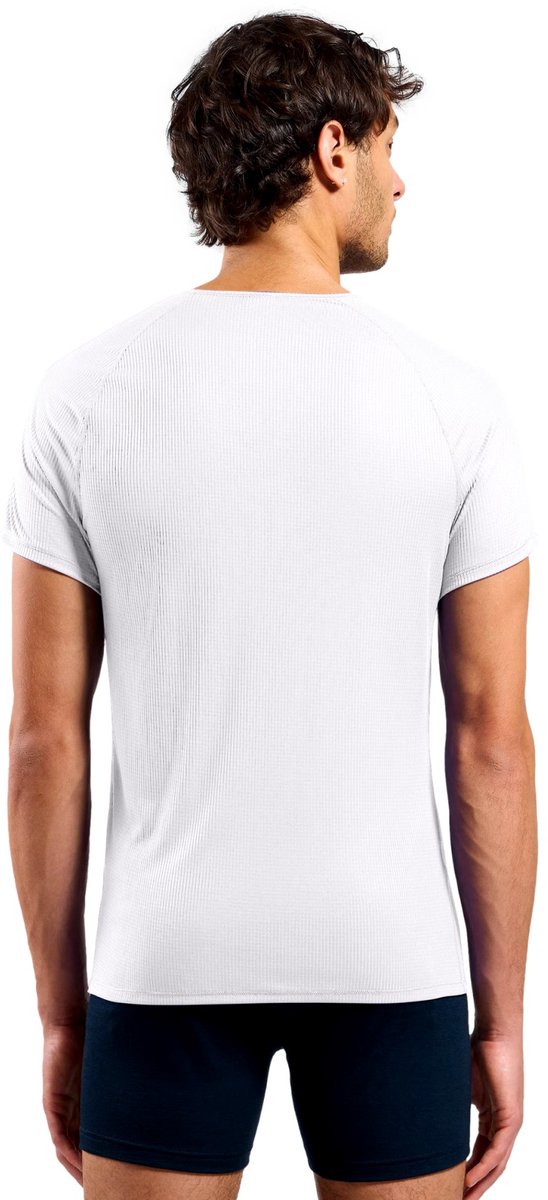 ODLO active light base layer shirt met ronde hals en korte mouwen - mannen - wit - m