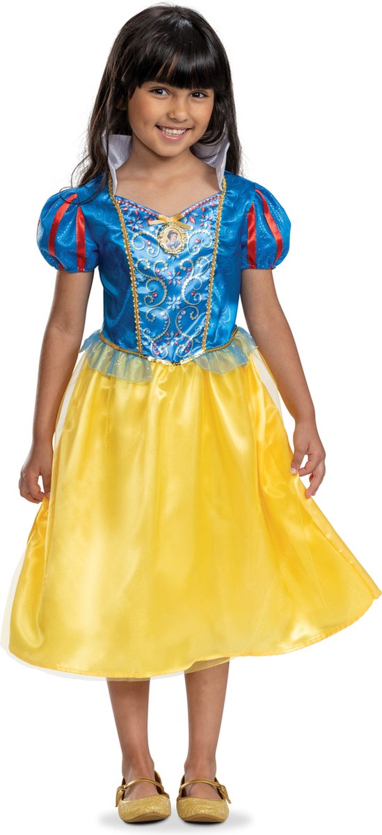 Disguise Disney prinses - snow white, sneeuwwitje jurk classic, maat s (5 - 6 jaar), meisjes