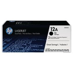 Tonercartridge HP Q2612AD Nr 12AD zwart twinpack