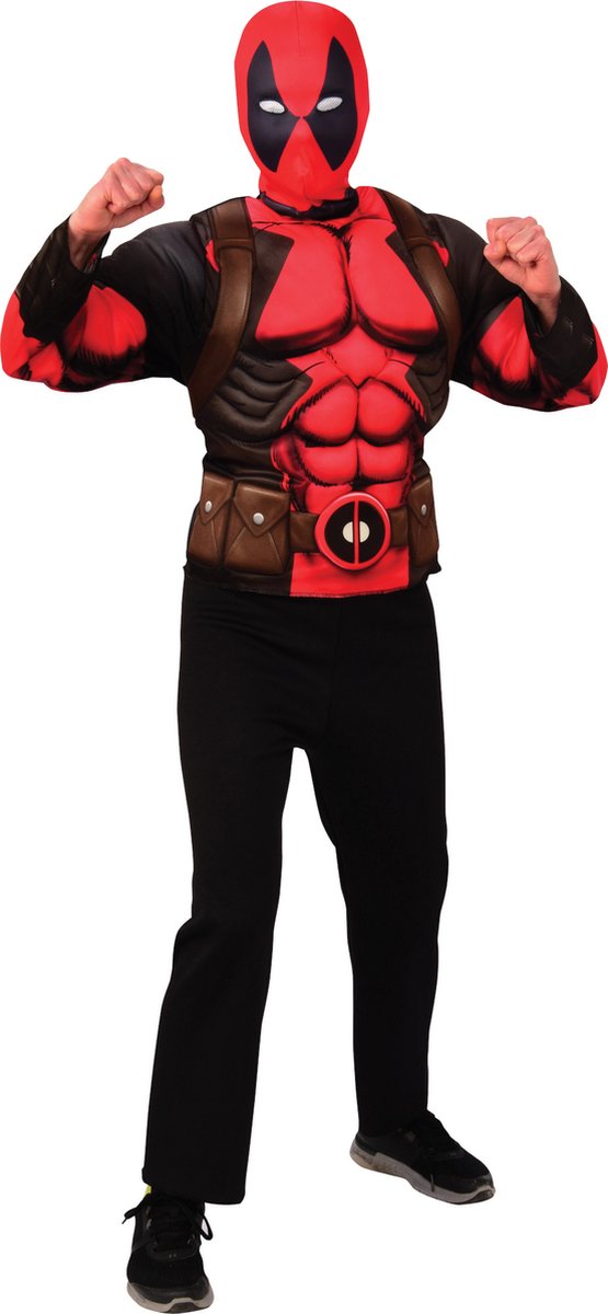 RUBIES FRANCE - teenager deadpool topje en muts - 152 164 (13-14 jaar)