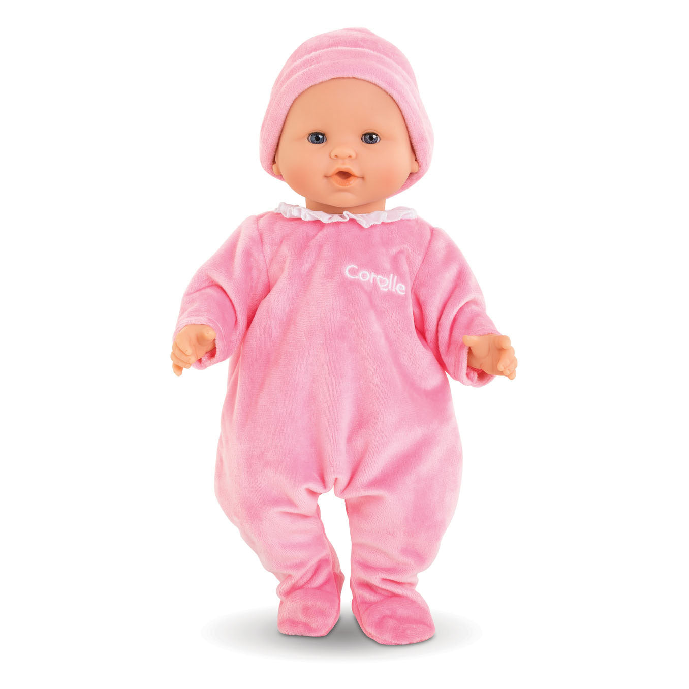 Corolle mon grand poupon - pyjama roze met muts, 36cm